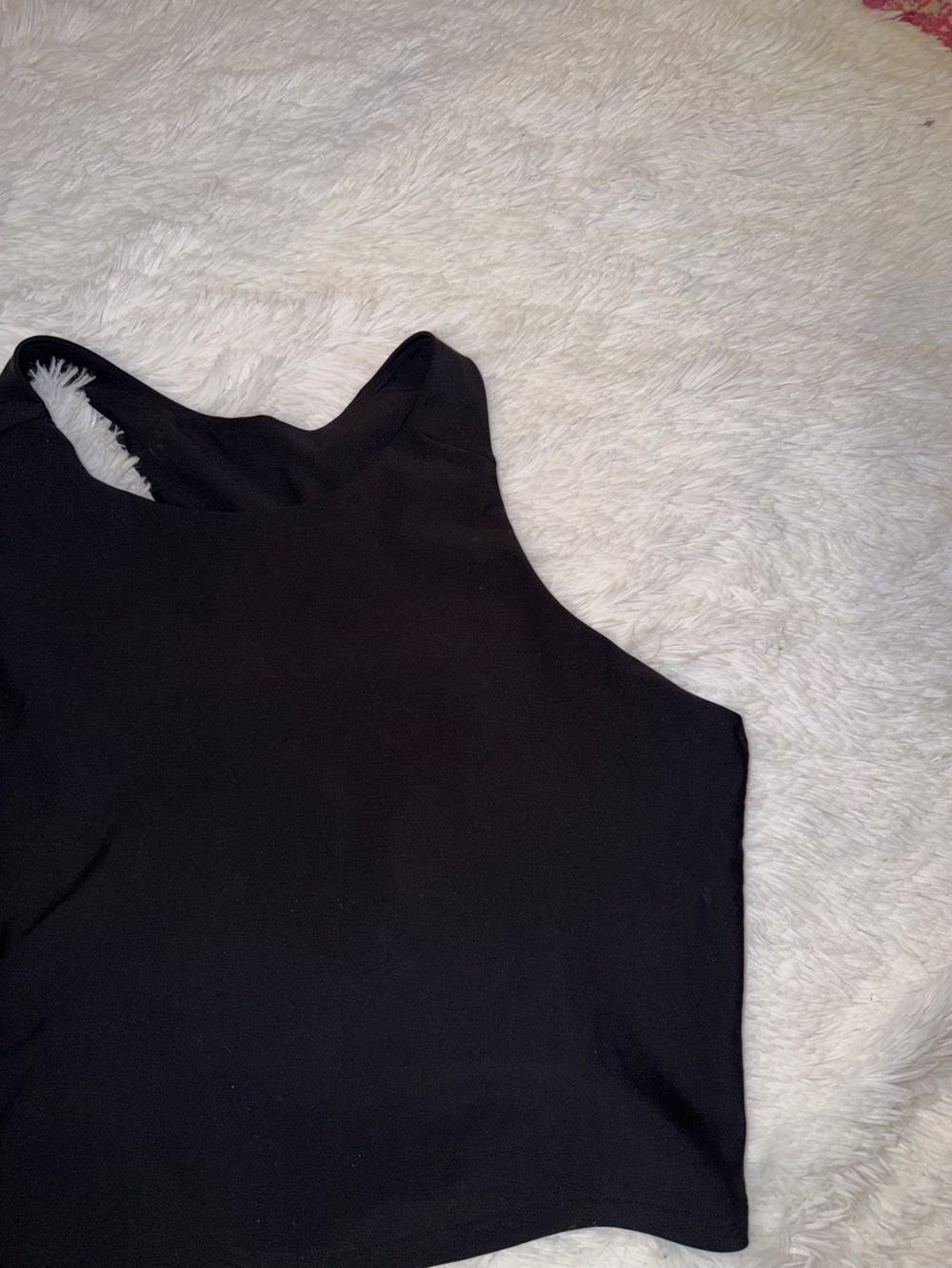 Old Navy Black Athletic Razorback Tank with Built In Bra size 3X Plus